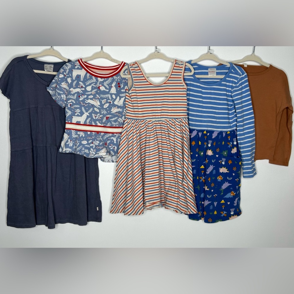 LOT Girl 4-5 Tops, Dresses | Mini Boden, Hanna Andersson, Quincy May, Alice +
